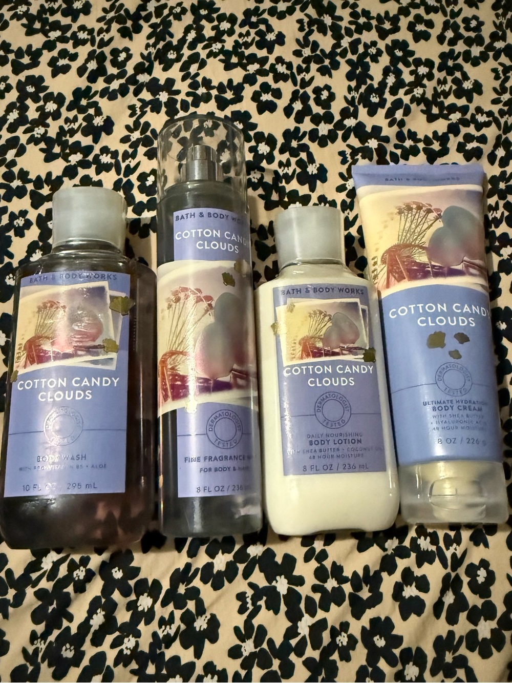 Bath & Body Works Cotton Candy Clouds Body Care Set - Lavender Blue